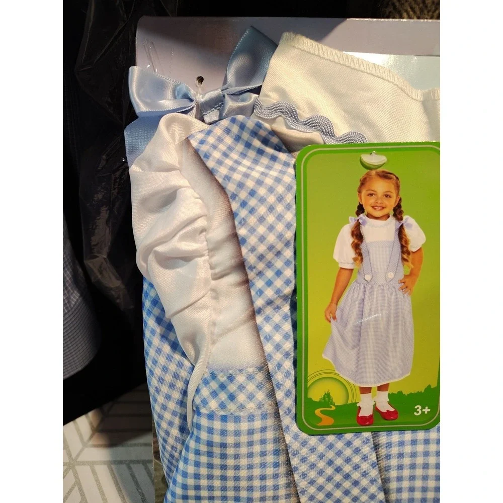 Wizard Of Oz Dorothy Costume Dress Up Set Jakks Pacific Size 4-6x +Accessory New